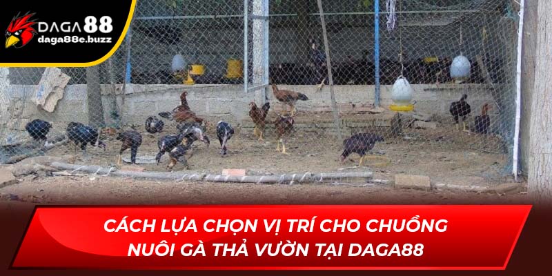 Cách lựa chọn vị trí cho chuồng nuôi gà thả vườn tại Daga88